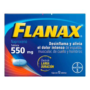 Flanax Naproxeno Sódico 550 mg con 12 Tabletas