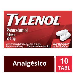 Analgésico Tylenol 500mg 10 Pz