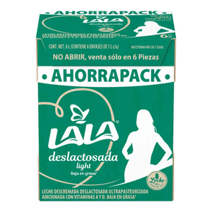 Lala Leche Deslactosada Light Baja en Grasa 1 L 6 Pack