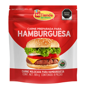 Mi Tienda Hamburguesa de Res Bolsa 8 Pzas. 904 g