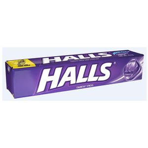 Halls Caramelo Macizo Mora Azul Tubo 9 pastillas 25.2 g