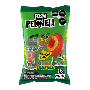 Pelon Pelo Rico Peloneta Paleta Sabor Tamarindo Y Mango 21 g