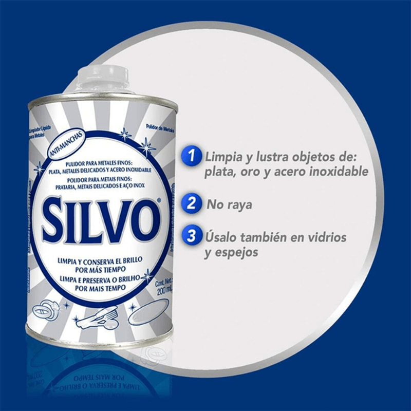 Limpia Metales Silvo 200ml – Karlan ¡Marca la Limpieza!