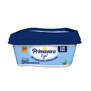 Primavera Margarina Untable Light Sin Sal 400 g