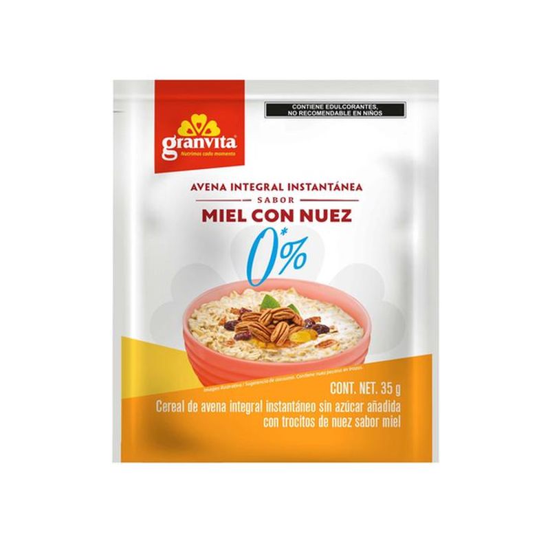 Granvita Avena Miel Con Nuez 35 G - H-E-B México