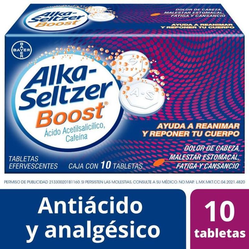 Bayer Alka-Seltzer Boost Antiacido con 10 pz - H-E-B México