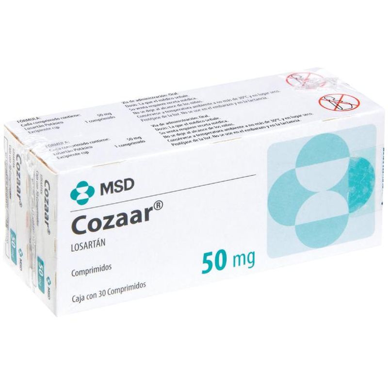 Organon Cozaar 50 Mg 2x1 30 Cpr Losartan 30 Pz - H-E-B México