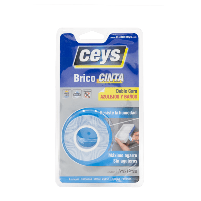 CINTA DOBLE CARA TRANSPARENTE BRICOCINTA 1.5 M CEYS