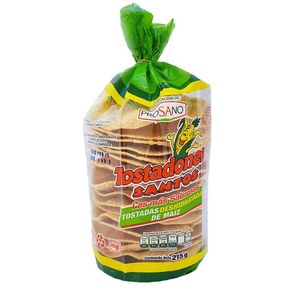 Santos Tostadas de Maiz Deshidratadas 215 g