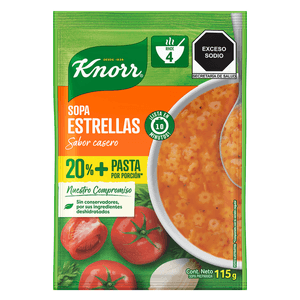 Knorr Sopa en Forma de Estrellas Más Pasta 115 g