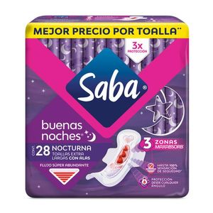 Toallas Femeninas Buenas Noches con Alas 28 Pz