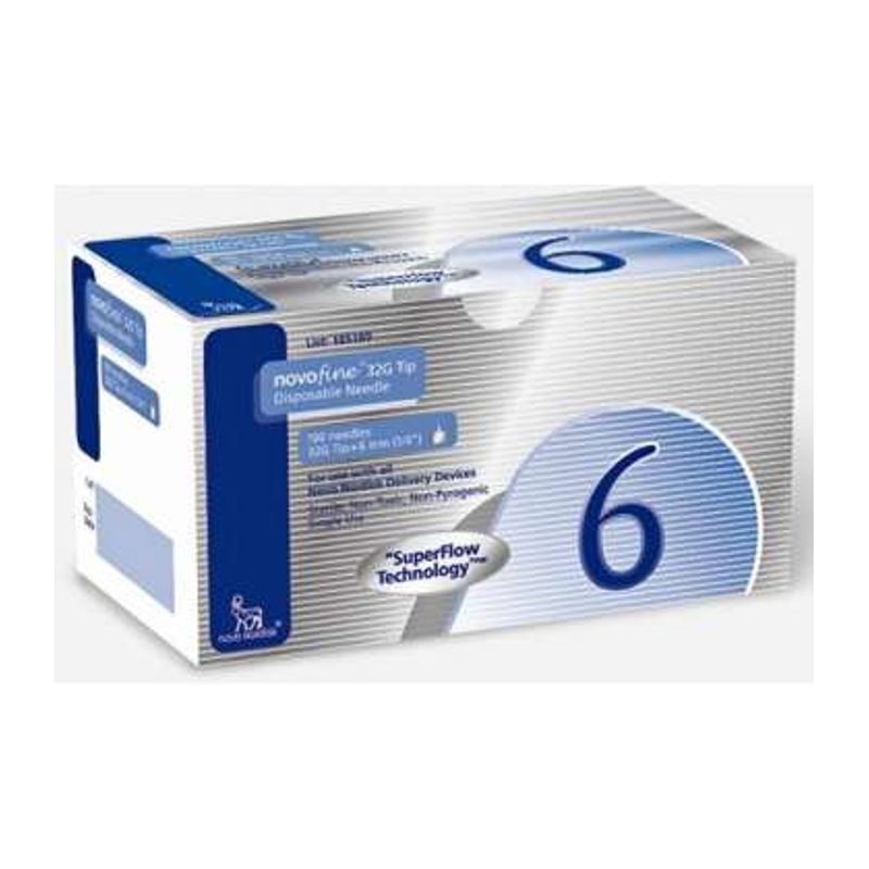 Productos sanitarios: Novofine 32G 6mm 100 agujas