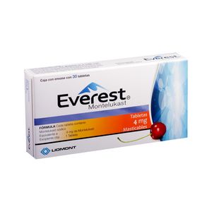 Everest 4mg Tabletas Montelukast 30 Pz