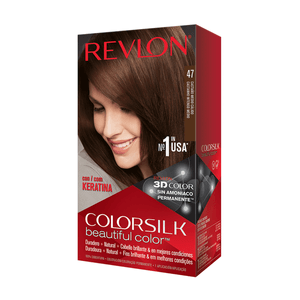 Tinte para Cabello Colorsilk con Queratina Tono 47 Castaño Medio Cálido 59.1 ml