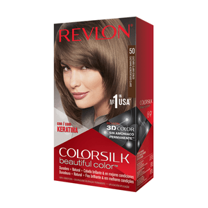 Tinte para Cabello Colorsilk con Queratina Tono 50 Castaño Claro Cenizo 59.1 ml