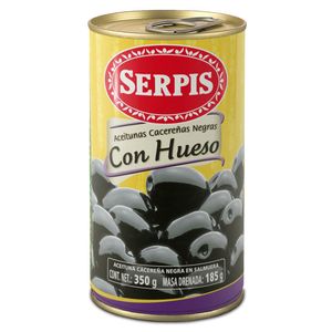 Serpis Aceitunas Negra con Hueso Lata 350 g