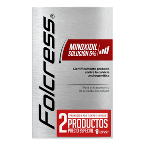 Folcress Solución Capilar Minoxidil 5% 2 Pack