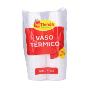 Vasos Desechables 16oz Térmico 20 pz Vasos Desechables 16oz Térmico  20 Pz