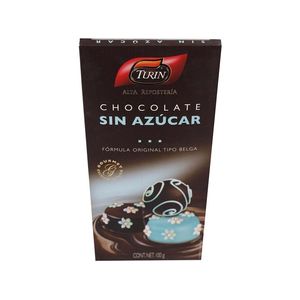 Turin Chocolate en Barra Amargo Sin Azúcar 100 g