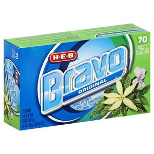 HEB Bravo Toallitas Suavizantes de Tela para Secadora con 70 pz