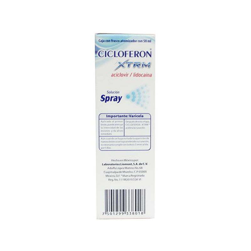 Liomont Cicloferon Xtrm Spray Aciclovir 50 Ml - H-E-B México