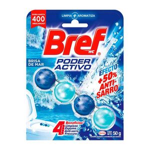 Canastilla Limpiadora Bref WC Poder Activo Brisa de Mar 50 g Bref Wc Wc Canastilla Para Inodoro Brisa de Mar 50 g