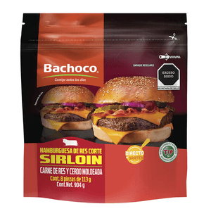 Bachoco Hamburguesa de Res Corte Sirloin 904 g