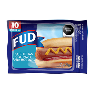 Fud Salchicha Pavo Para Hot Dog 500 g