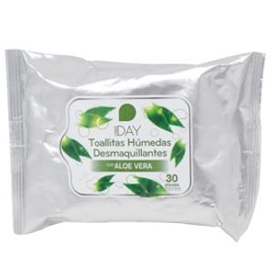 Toallitas de Limpieza Facial Aloe Vera Great Day 30 pz