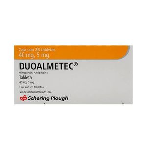 Duoalmetec 40/ 5 Mg 28 Tab Olmesartan, Amlodipino, 28 Pz