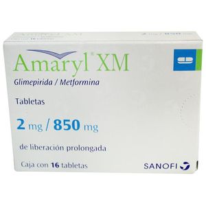 Amaryl Xm 2/850 Mg Tabletas 16 16 Pz