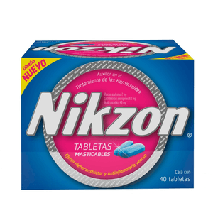 Nikzon Auxiliar Para Hemorroides Tabletas Masticables con 40 pz