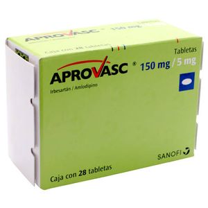 Aprovasc 150/ 5 Mg 28 Tab Irbesartan, Amlodipino 28 Pz