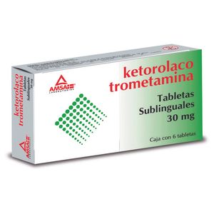 Ketorolaco Sublingual 30 Mg 6 Tab Gen 6 Pz