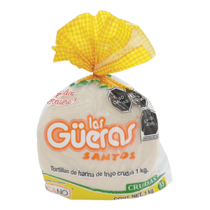 Tortillas Harina Crudas de Trigo 1 Kg