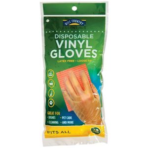 HCF Guantes Vinil Desechables 12 pz Guantes Vinil Desechables 12 pz