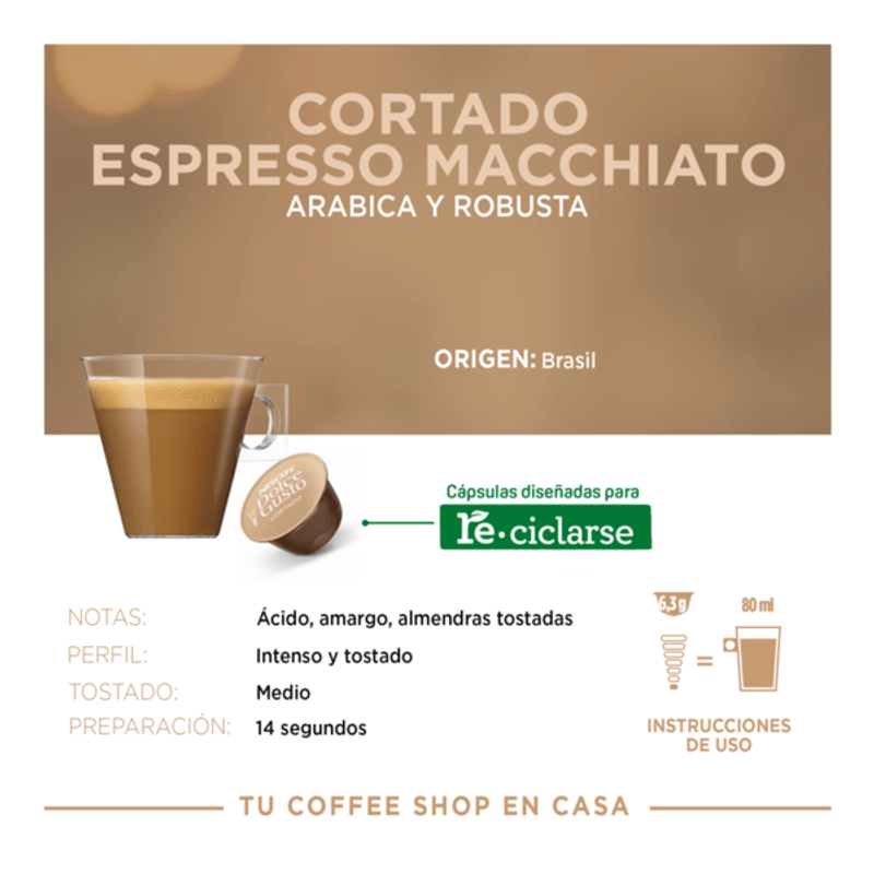 Café en cápsula Starbucks by Nescafé Dolce Gusto Latte Macchiato 12 Cápsulas  129 g - H-E-B México