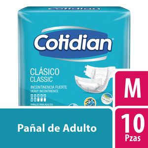 Pañal de Adulto Cotidian Clásico Mediano con 10 pz