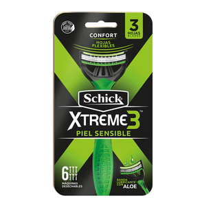 Rastrillo Desechable Xtreme3 Sensitive 6 Pz