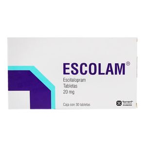 Escolam 20 Mg C/ 30 Tab Escitalopram 30 Pz