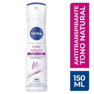 NIVEA Desodorante Aclarante Tono Natural Satín Spray 150 ml