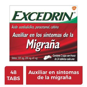 Excedrin Auxiliar En Migraña con 48 pz