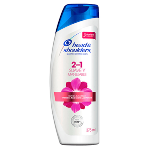 Shampoo 2 en 1 Suave Y Manejable 375 Ml