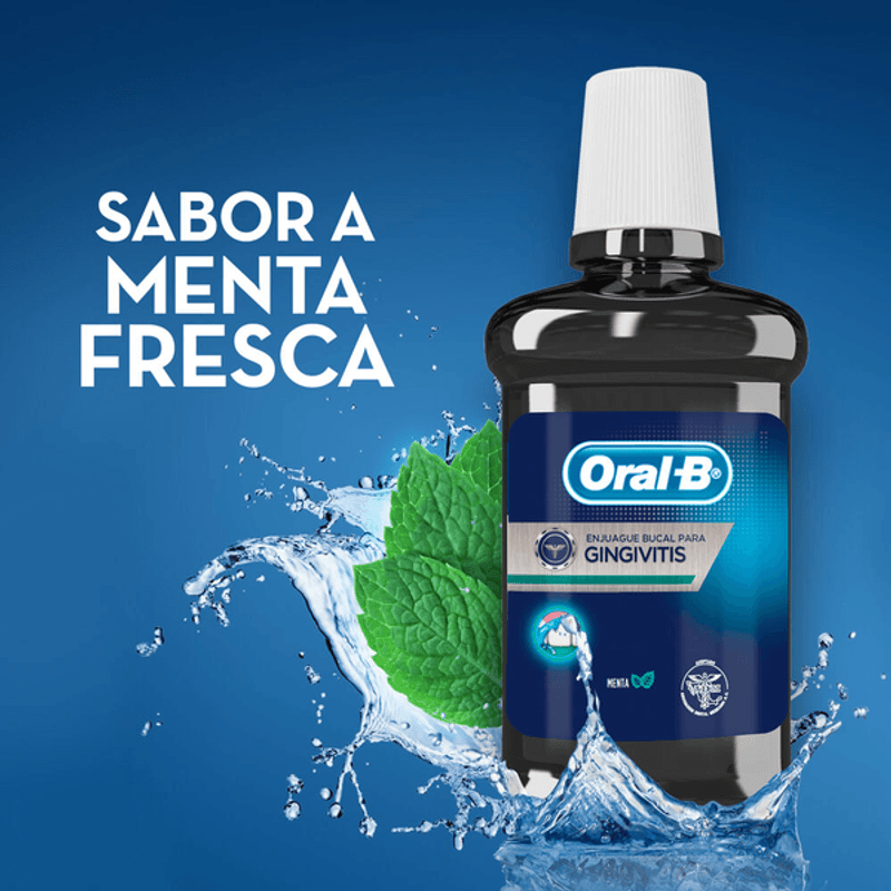 Enjuague Bucal Oral-B Para Gingivitis Menta 350 Ml - H-E-B México