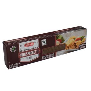 HEB Pasta Spaghetti Delgado 100% Integral 375 g