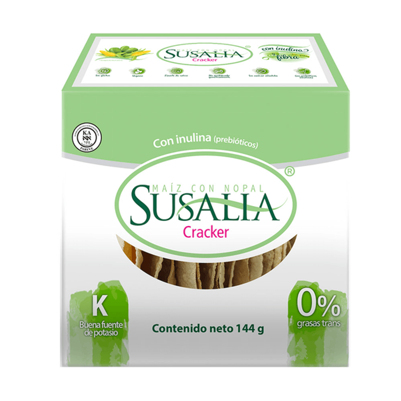 Susalia Crackers Horneadas De Maiz Con Nopal 144 G - H-E-B México