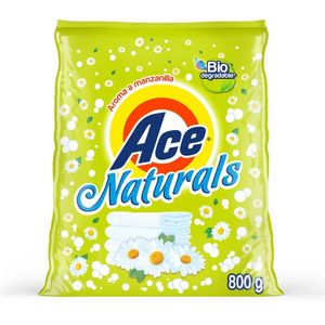 Detergente en Polvo Ace Naturals Aroma a Manzanilla 800 g