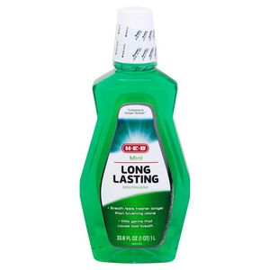 HEB Enjuague Bucal Long Lasting Mint 1 L