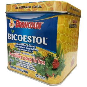 Broncolin Antigripal Pastillas Bicoestol Eucalipto con 72 pz