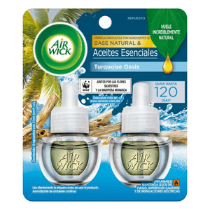 Air Wick Repuesto de Aromatizante de Ambiente Eléctrico Turquoise Oasis 21 ml 2 pz